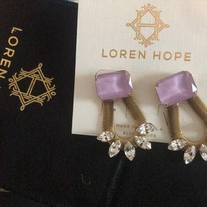 1 3/4 inch drop Orchid earrings